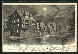 Mondschein-Lithographie Nürnberg, An Der Pegnitz - Pegnitz