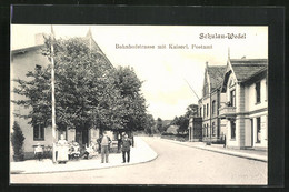 AK Schulau-Wedel, Gasthaus An Der Bahnhofstrasse Und Kaiserliches Postamt - Wedel