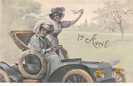 1er Avril - N°63666 - V.K. Vienne 7031 - Deux Femmes Dans Une Voiture - 1 De April (pescado De Abril)