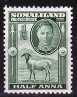 Somaliland Protectorate 1942 George VI Single Half Anna  Stamp In Unmounted Mint. - Somaliland (Protectoraat ...-1959)