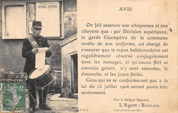 Saint-Gervais-d'Auvergne    63  (édité à ...)   Un Garde Champêtre  - Pli -    (voir Scan) - Saint Gervais D'Auvergne