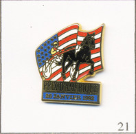 Pin's Jeu - PMU / Grand Prix D’Amérique Trot Attelé En Janvier 1992. Estampillé Starpin’s. Zamac. T807-21 - Jeux