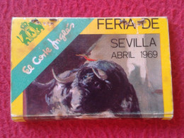 SPAIN CAJA CERILLAS MATCHBOX BOÎTE D'ALLUMETTES FERIA ABRIL SEVILLA 1969 EL CORTE INGLÉS TOROS TAUREAUX BULLFIGHTING.... - Boites D'allumettes