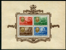 HUNGARY 1947 Roosevelt  Postage Block MNH/**.  Michel  Block 10 - Nuevos