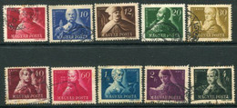 HUNGARY 1947 Liberation Fighters Used.  Michel  971-80 - Used Stamps