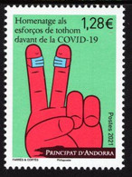 French Andorra - 2021 - COVID-19 Awareness - Mint Stamp - Ungebraucht