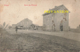 OREYE - Gare Du Vicinal - Carte Circulé En 1909 - Oreye