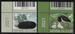 LETONIA /LATVIA /LETTLAND /LETTONIE  -EUROPA 2021 -ENDANGERED NATIONAL WILDLIFE"-  SERIE  De 2 V. - CB - 2021