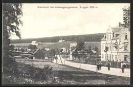 AK Steinbach I. Erzgeb., Passanten Auf Der Strasse Nach Johanngeorgenstadt - Johanngeorgenstadt