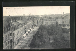 AK Riesa, Kaiser Wilhelm-Platz Aus Der Vogelschau - Riesa