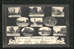 AK Pinneberg, Bahnhof, Lindenstrasse, Mühlenstrasse - Pinneberg