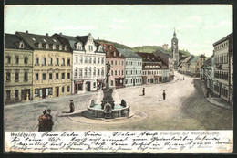 AK Waldheim, Obermarkt Mit Wettinbrunnen - Waldheim