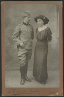 MACEDONIA USKUB SKOPJE Soldier Uniform Atelier BAUBIN - Cabinet Photo 11,5 X 16,5 Cm (see Sales Conditions) 04110 - Oud (voor 1900)