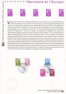 (Faciale = 6.50 €) " MARIANNE ( DE BEAUJARD ) ET L'EUROPE "  Sur Document Officiel De 2009. Parfait état ! DPO - 2008-2013 Maríanne De Beaujard