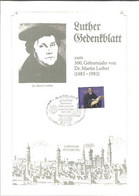 POSTMARKET   GERMANY 1993  MARTIN LUTTER - Theologians