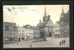 AK Pössneck, Marktplatz Mit Mauritiuskirche - Pössneck