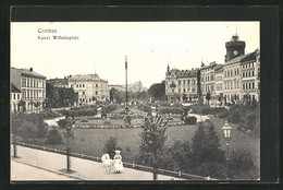 AK Cottbus, Kaiser Wilhelmplatz Aus Der Vogelschau - Cottbus