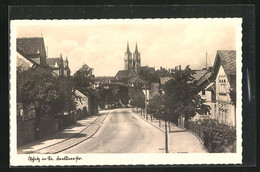 AK Oschatz In Sa., Dresdner Strasse Mit Bäumen - Oschatz