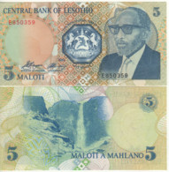 LESOTHO   5  Maloti    P10    (1989)   UNC - Lesotho