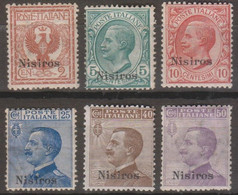 Italia Colonie Egeo Nisiro 1912 SaN°1 Lot 6v MNH/** Vedere Scansione - Egée (Nisiro)