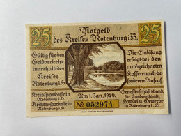 Allemagne Notgeld Rotenburg 25 Pfennig - Collections