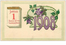 NOUVEL AN.n°21000.BONNE ET HEUREUSE ANNEE.1908.CP GAUFFREE - Año Nuevo