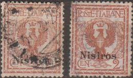 Italia Colonie Egeo Nisiro 1912 SaN°1 Pair (o) Vedere Scansione - Egeo (Nisiro)