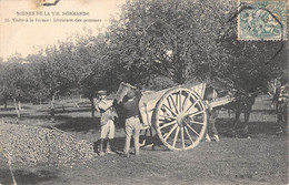 CPA 14 SCENES DE LA VIE NORMANDE LIVRAISON DE POMMES - Altri & Non Classificati