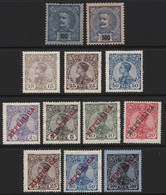 Portugal (57) 1895 - 1910 12 Values. Mint. Hinged. - Andere & Zonder Classificatie