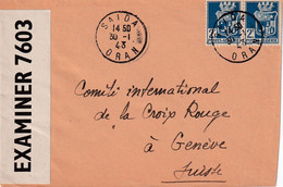 ALGERIE  1943 LETTRE CENSUREE DE SAIDA - Lettres & Documents