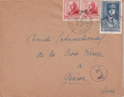 ALGERIE  1943 LETTRE CENSUREE  POUR GENEVE - Storia Postale