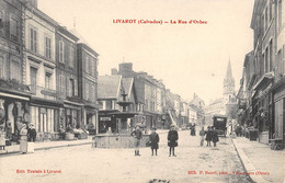 CPA 14 LIVAROT LA RUE D'ORBEC (cpa Pas Courante - Livarot