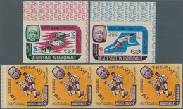 Aden: 1966/1967, Lot Of 2370 IMPERFORATE Stamps MNH, Mostly Quaiti State In Hadhramaut, Some Of Seiy - Aden (1854-1963)