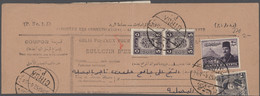 Ägypten: 1950's Collection Of More Than 150 Parts Of Parcel Despatch Cards (Bulletin D'Expédition) B - Cartas & Documentos