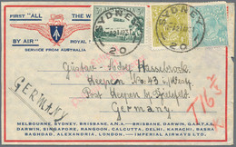Australien: 1875/1955 (ca.), Accumulation With About 150 Covers And Postal Stationeries Incl. Some A - Colecciones