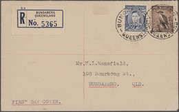 Australien: 1937/1941, ½d Wallaro To 1s 4d KGVI Definitives FIRST DAY COVERS (SG Ex164/183), Attract - Colecciones