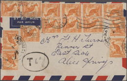 Australien: 1938/1952 Ca., ½d Orange WALLAROO (SG 164 + 170), Attractive Collection With Ca.30 Cover - Colecciones