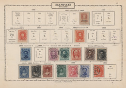 Hawaii: 1853/1899, Collection Of Apprx. 113 Unused And Used Stamps (plus Some Stationery Cutouts) On - Hawai