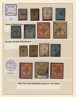 Mongolei: 1924-1959 Used Collection Of Stamps And Mongolian Postmarks, Well Written Up On Pages, Wit - Mongolia