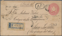 Uruguay: From 1890, 76 Covers And Mint/used Stationery Inc. Stat. Envelope 5 C. Used R-AR 1897 To Br - Uruguay