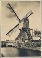 Thematik: Mühlen / Mills: 1937, The Netherlands. Complete Postcard Series '7½c Wilhelmina - WINDMILL - Molinos