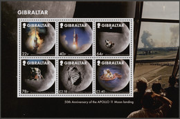 Thematik: Raumfahrt / Astronautics: 2019, Gibraltar: APOLLO 11 Moon Landing, 500 Copies Of The Souve - Otros & Sin Clasificación