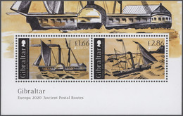 Thematik: Schiffe / Ships: 2020, Gibraltar: Europa 'Ancient Postal Routes', 500 Copies Of The Souven - Barcos