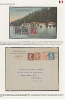 Frankreich: 1900/1939, Lot Of 82 Covers Sent From France To Switzerland, Including Interesting Frank - Colecciones Completas