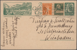 Schweiz - Ganzsachen: 1923/35 (ca.), Ca. 1.300 Ganzsachen-Postkarten Im Karteikasten, Davon Ungefähr - Enteros Postales