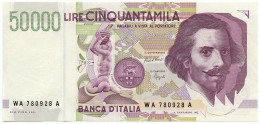 50000 LIRE GIAN LORENZO BERNINI II TIPO LETTERA A 27/05/1992 FDS-/FDS - Altri & Non Classificati