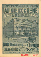 Rennes * Ameublements Au Vieux Chêne BEAUGEARD Propriétaire , 26 Rue Le Bastard * Carte Publicitaire Illustrée - Rennes