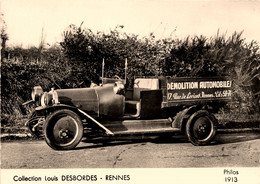 Rennes * Camion De Démolition Automobiles 17 Rue De Lorient * Garage Carrosserie * Automobile Ancienne * Philos 1913 - Rennes