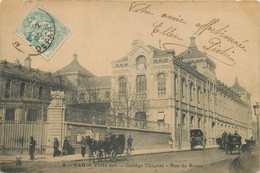PARIS - Rue De Rome Et Collège Chaptal. - Arrondissement: 08