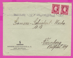 262708 / Slovakia Cover 1939 - 1+1 K.  SIEMENS Elektrizitäts A.G. Bratislava ,  Flamme ROZHLASU Radio , Nürnberg Germany - Cartas & Documentos